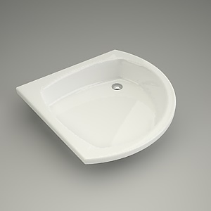 shower tray asymmetric3d model - 80