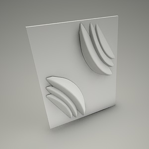 free 3d models - Wall panel 3d ROSE