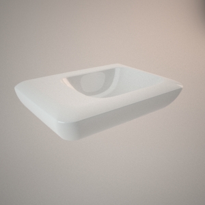 free 3d models - Asymmetrical washbasin 40 cm left LIFE!