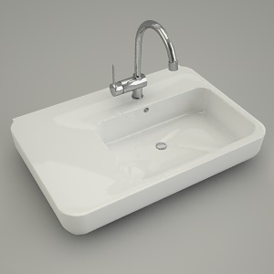 asymmetrical washbasin EGO left 80cm