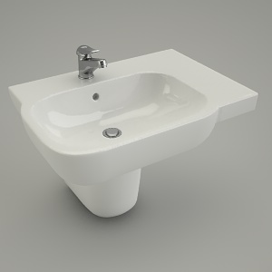 asymmetrical washbasin STYLE left 65cm