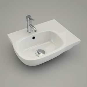 asymmetrical washbasin STYLE right 45cm