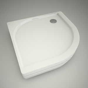free 3d models - Half-round shower tray akcent 80
