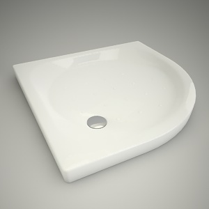 free 3d models - Half-round shower tray xeno 90