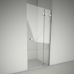 free 3d models - Frameless shower door next 90P