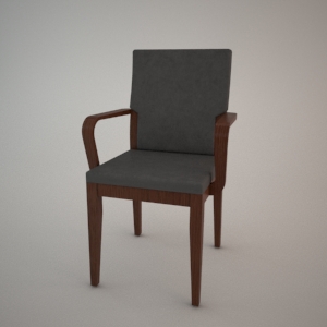Armrest chair B-0139 3D model MODERN