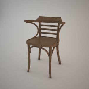 Armrest chair B-0542 3D model FAMEG