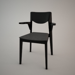 Armrest chair B-1319 3D model MODERN