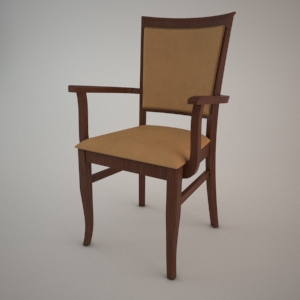 Armrest chair B-9866 3D model FAMEG