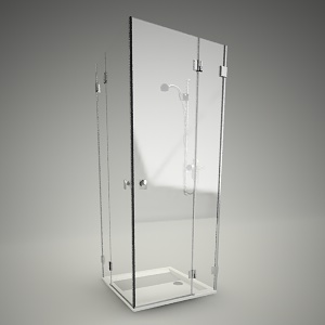 free 3d models - Square shower cabin niven 80