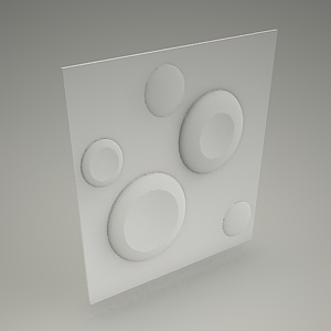 free 3d models - Wall panel 3d SPRING