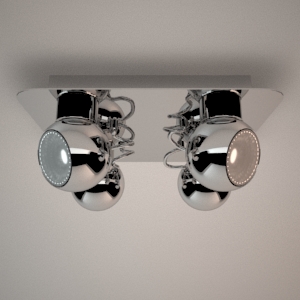 free 3d models - Ceiling lamp 3d model - MALAGA IV