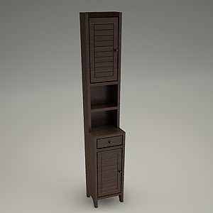 tall cabinet 3d model MOCCA with drawer