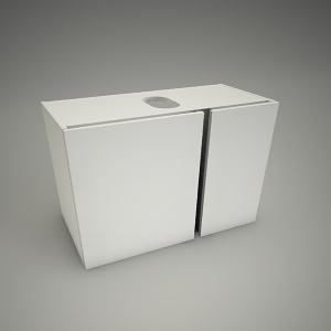 free 3d models - Cabinet domino xl 76cm