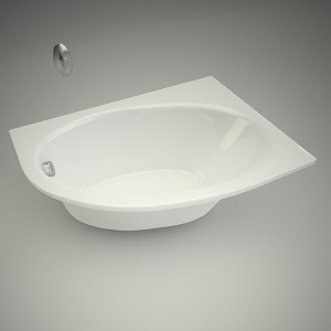 free 3d models - Bath elipso 140x100cm P