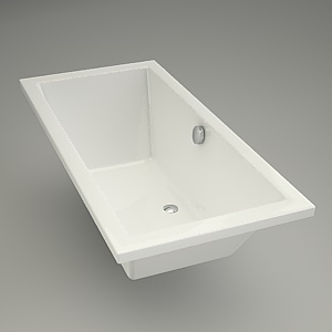free 3d models - Rectangular bath INTRO 160