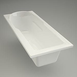 free 3d models - Rectangular bath SANTANA 170